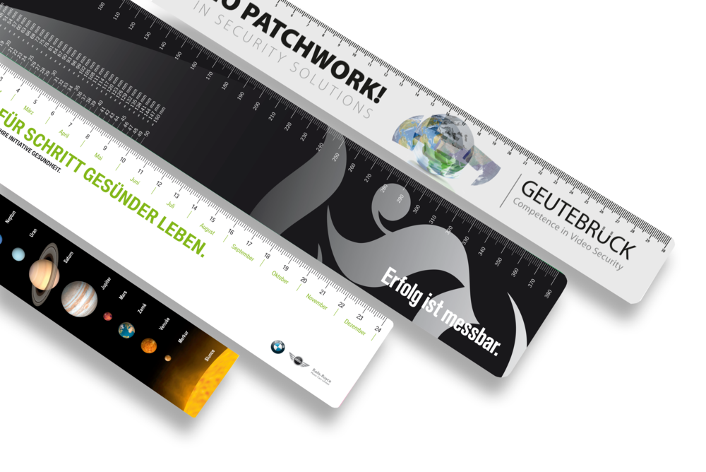 Bedruckte Lineale – langlebig auf ganzer Linie